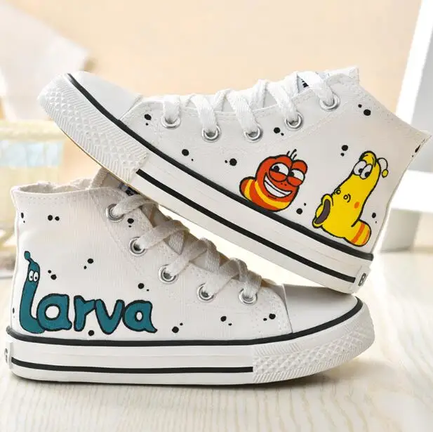 Новинка парусиновая обувь ручной работы женская с принтом Baymax повседневная