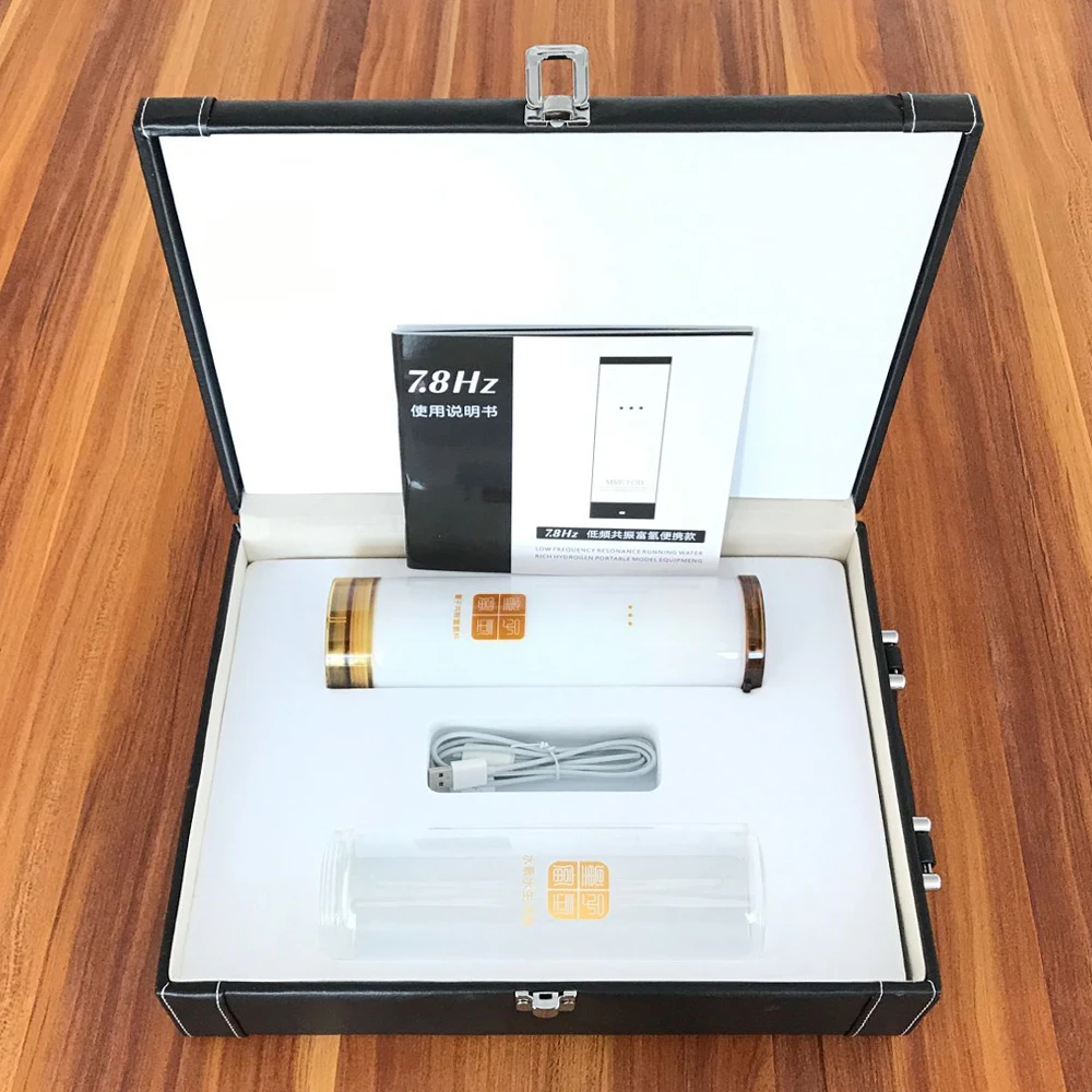 

Hydrogen-Rich Water Generator MRETOH Rechargeable Electrolysis H2 Ionizer Glass Bottle Improve Sleep Promote Blood Circulation