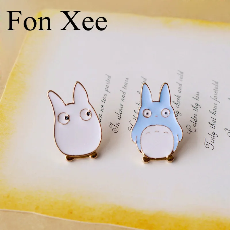 Fon Xee 6 шт./партия набор с эмалью Тоторо смешанные изделия милые детские ювелирные