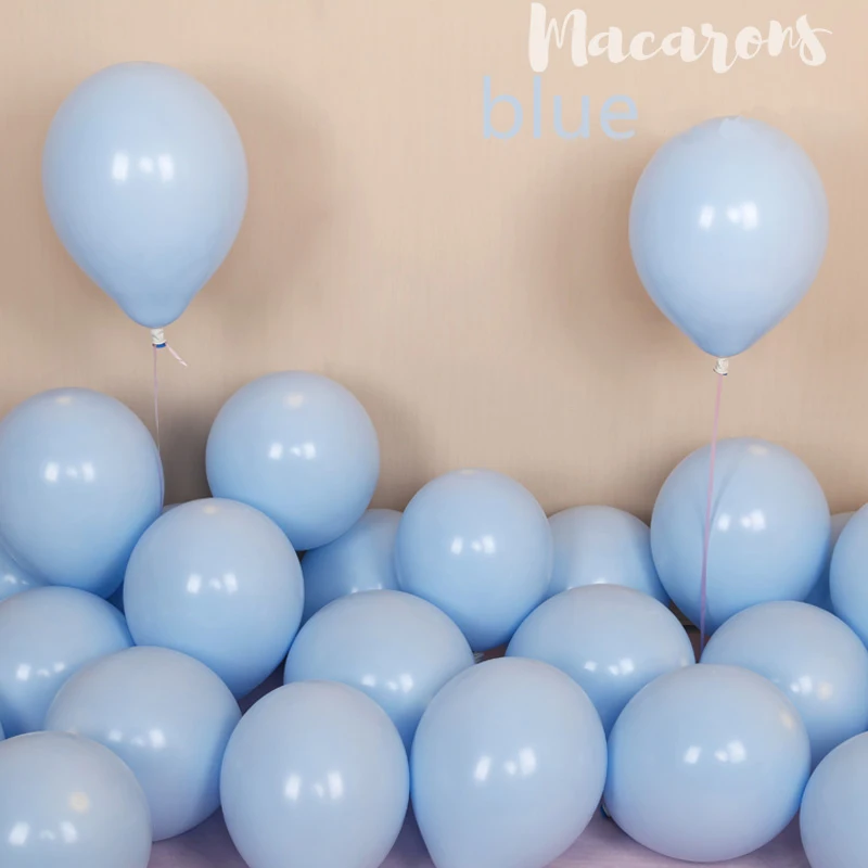 Macaroon Blue 100 шт 1" латексные шары в виде макаруна, воздушные шары для дня рождения, свадьбы, Дня Святого Валентина, вечерние шары-арки с единорогом - Цвет: Macaroon Blue