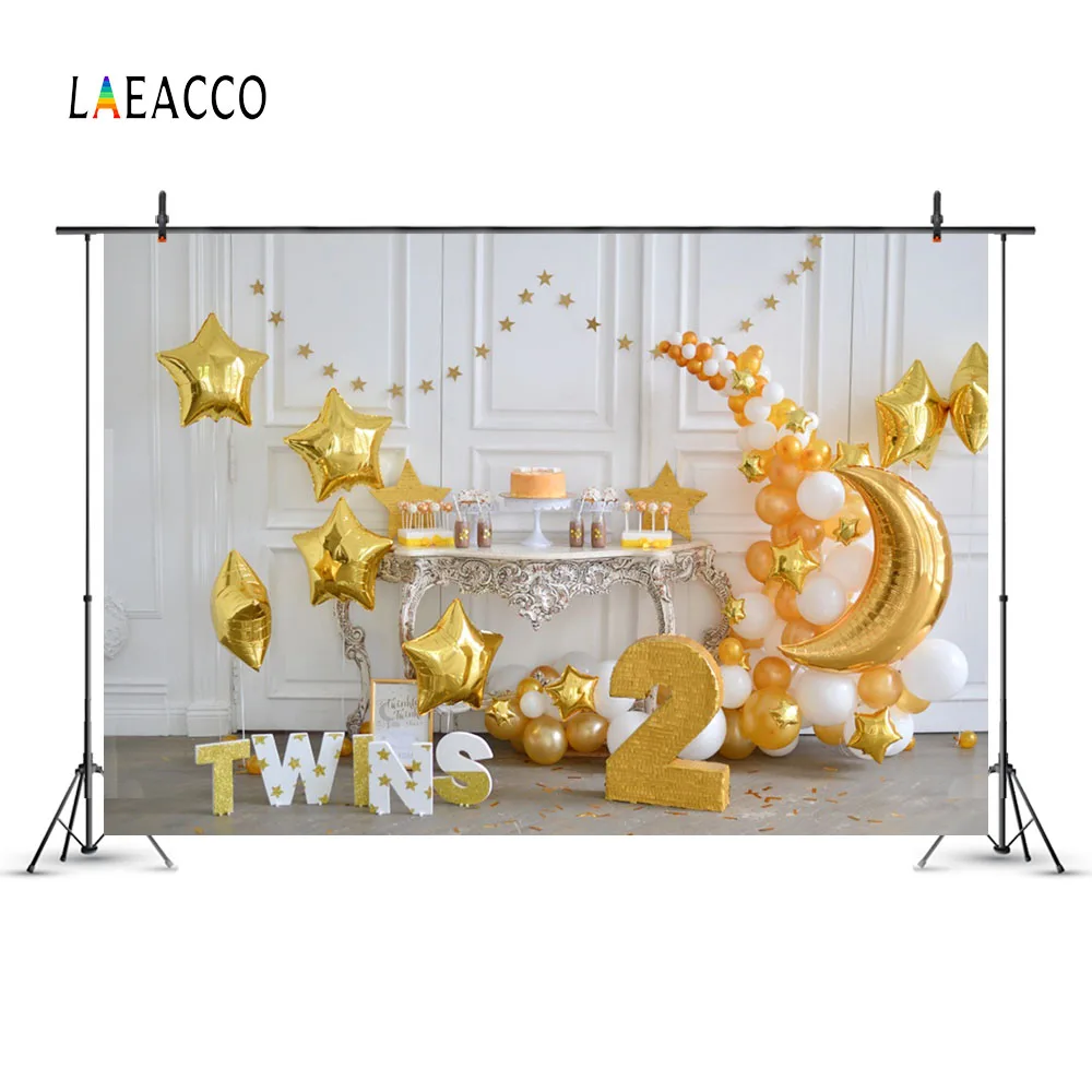 Фотофон Laeacco Balloons для детской фотосъемки 2 дня рождения студийной | Электроника