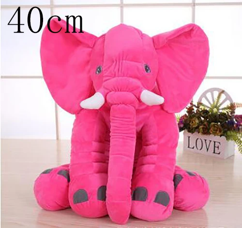 red 40cm 60 см подушка для младенца в форме слона детская игрушка подушка для детская головная подушка безопасности ребенок новорожденный сон Декоративные Чехлы для подушек автомобиля - Цвет: red 40cm