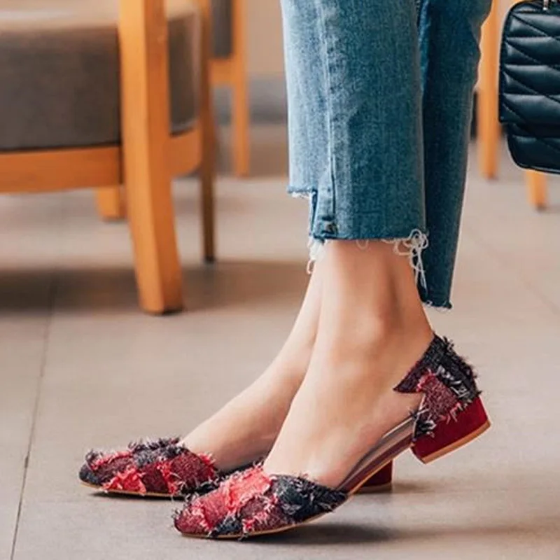 Летние женские туфли на плоской подошве тканевые без шнуровки прозрачные