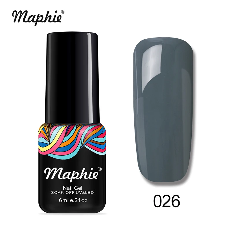 Maphie Полупостоянный светодиодный Гель-лак для ногтей 6 мл 78 цветов УФ Гель-лак для ногтей замочить Белый Цвет Гель-лак - Цвет: 026