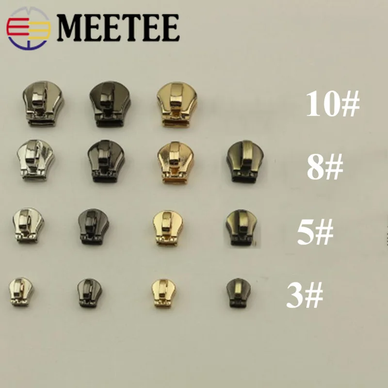 Meetee 20 шт 3#5# металлический нейлоновый, каучуковый ползунки для застежки-молнии багажная Одежда DIY фурнитура молнии Потяните ручной работы ремесла аксессуары AP568