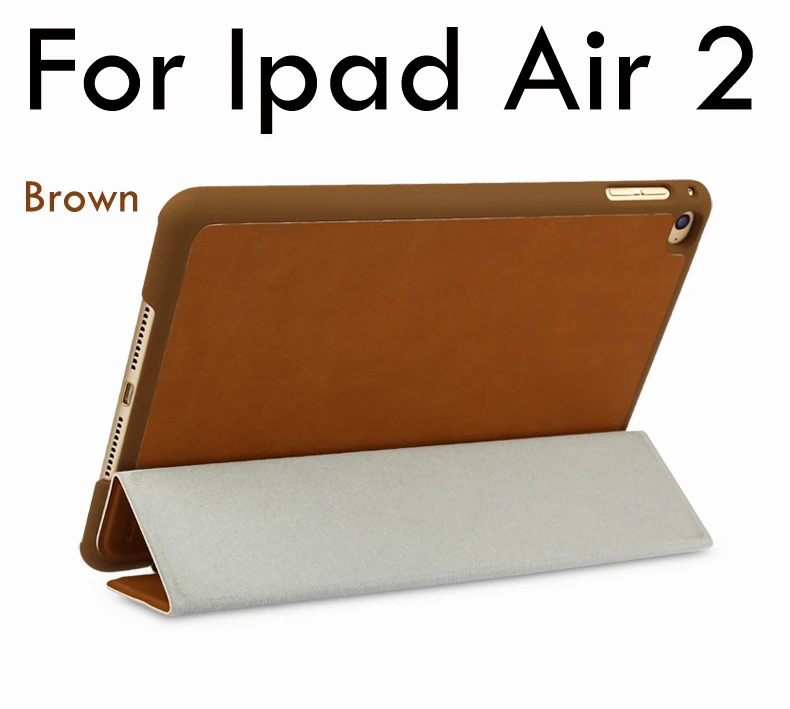 Brown for Air 2 Чехол для iPad Air 2/Air 1 Магнитная матовая кожа смарт-чехол для iPad Air Чехол с откидной крышкой-подставкой с автоматическим включением и/Sleep(Пробуждение/спящий режим) для iPad 5/6 Чехол - Цвет: Brown for Air 2