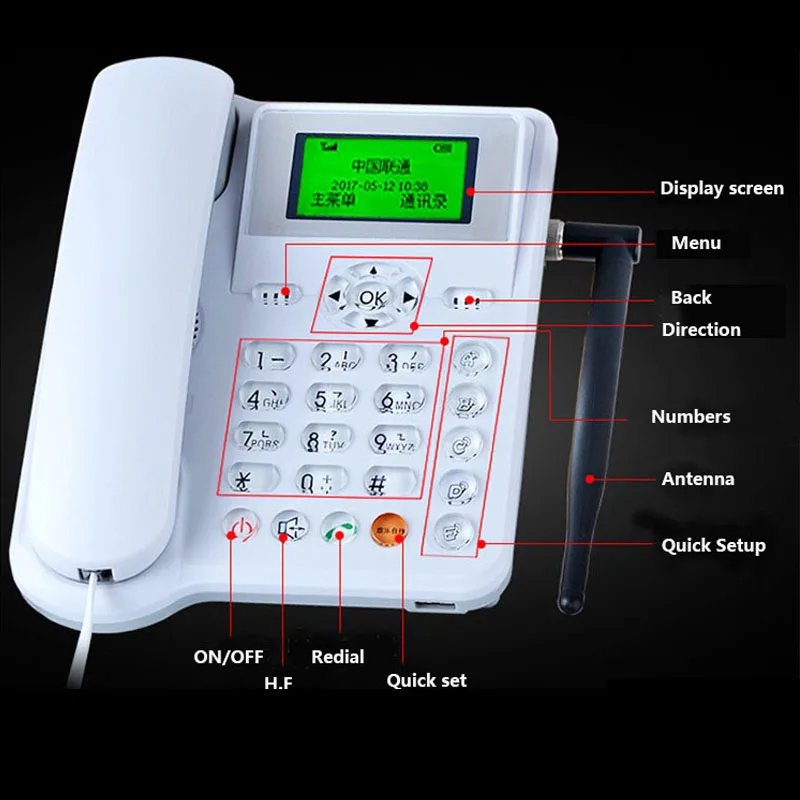 GSM 1800 900 мГц поддержка sim карты стационарный телефон с Call ID Handfree фиксированный