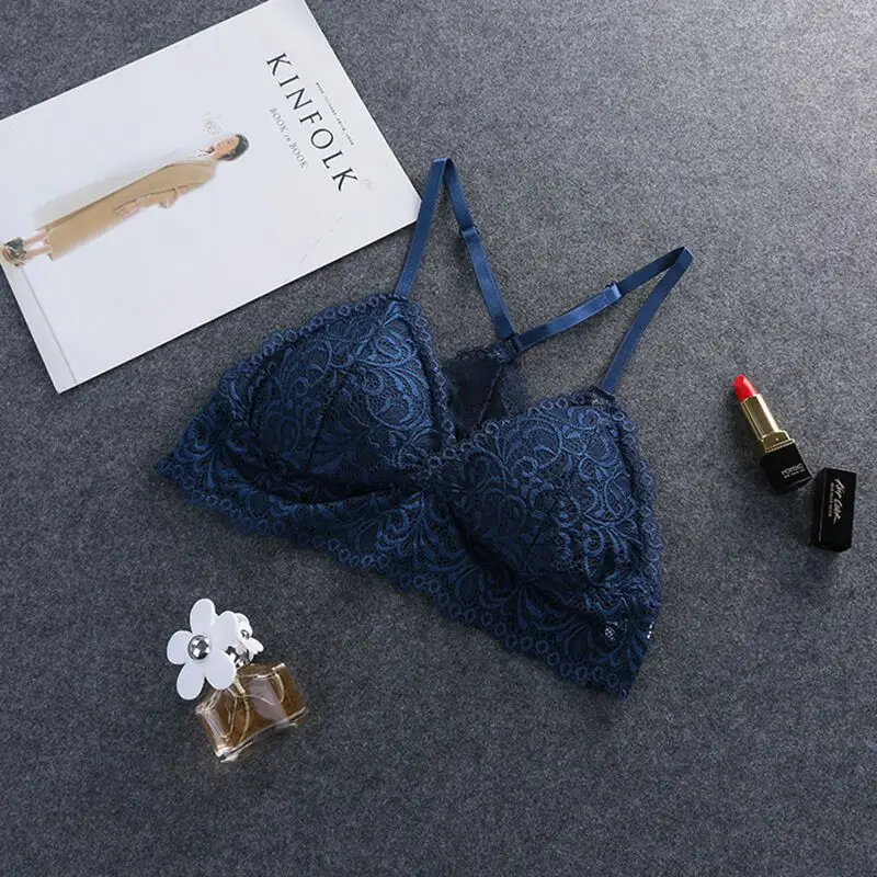 Black Red Lace Bra Women Plus Size Bralette Padded Seamless Female Sexy Cut Out Top Wireless Push Up Bras for |