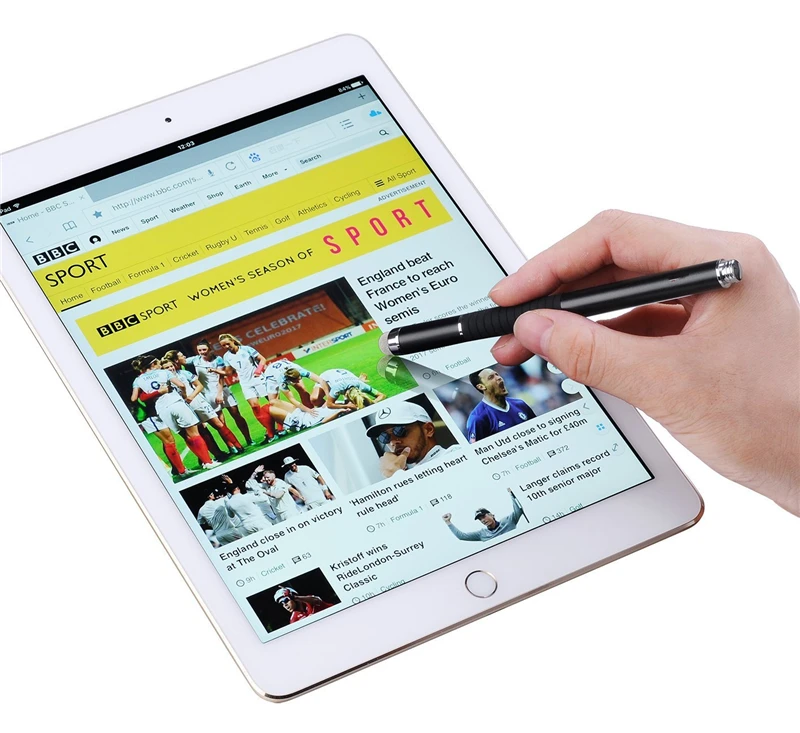 2 в 1 тонкий емкостный стилус наконечник ручка для сенсорного экрана Apple IPad IPod IPhone