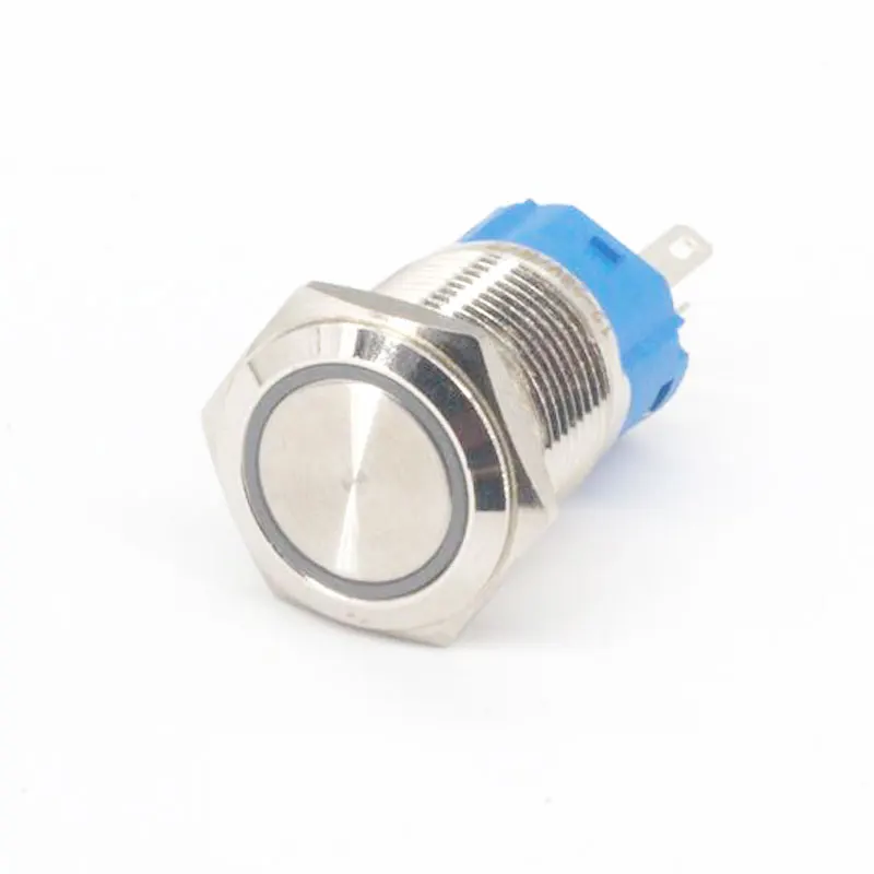 Новый 16 мм защелкивающийся 5 штифтов кнопочный переключатель LED 3V5V 12В 24В 220В