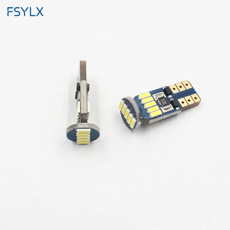 Светодиодная лампа для внутреннего освесветильник FSYLX 501 T10 W5W 194 168 canbus 15SMD 4014 автомобиль
