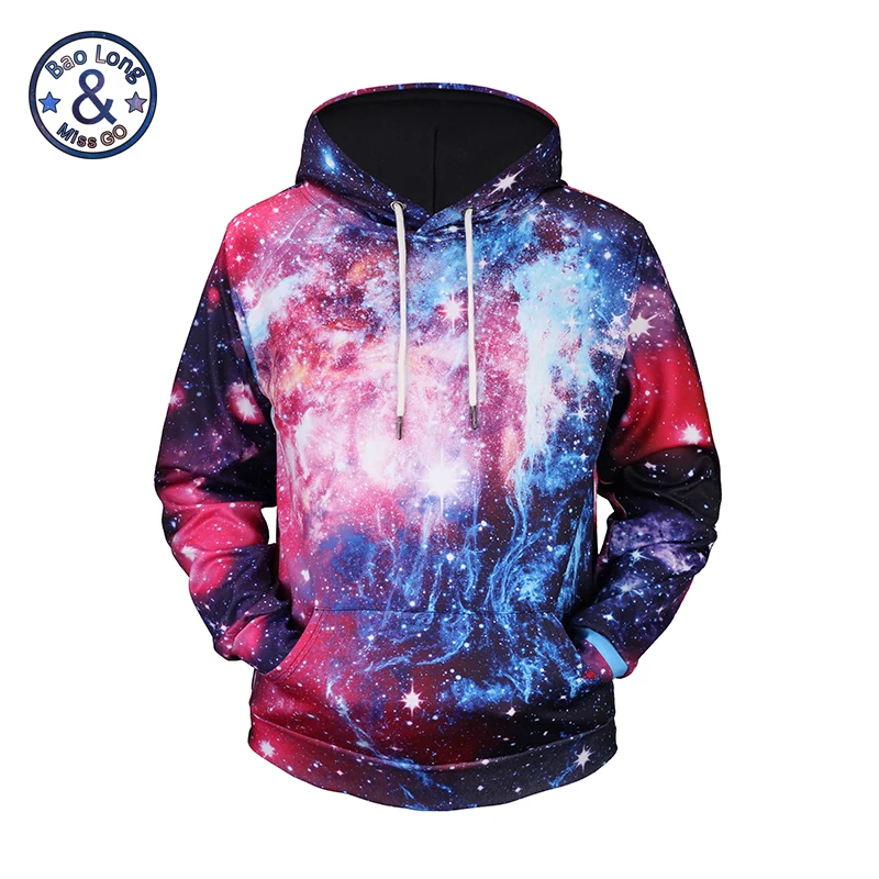2017 3D печати кофты с капюшоном Для мужчин Толстовки со шляпой Galaxy Space Star осень-зима