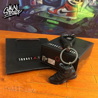 AJ11 Индивидуальные DIY креативные пары подарки ручной работы AJ11 маленькие туфли модель стерео 3D для мужчин и wo мужчин брелок Air Jordan 3D ключ - Цвет: AJ11