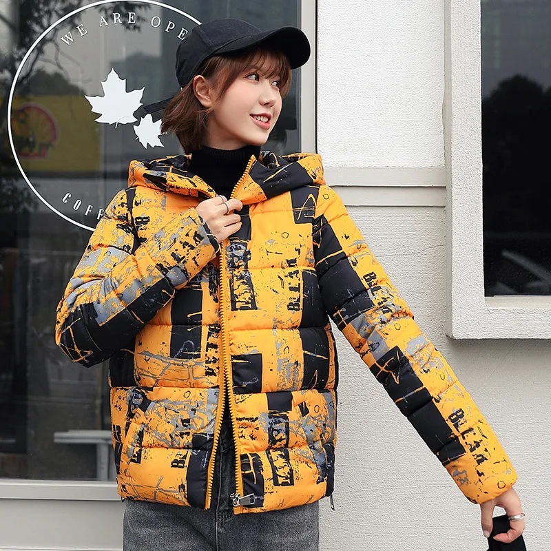 Зимние короткие парки, пальто, Повседневная Толстая теплая короткая куртка с капюшоном, пальто, зимняя куртка, пальто