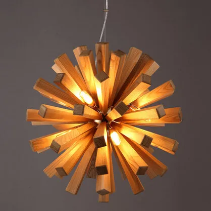 53 см 72 Северная Европа деревянная винтажная ресторанная Кафе Люстра из твердой