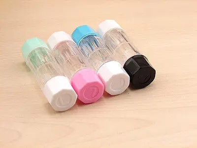 Портативная прозрачная бутылка для хранения контактных линз милый Контейнер