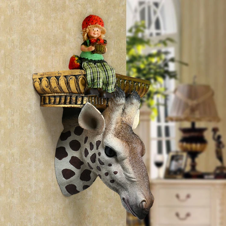 Искусственный Слон/фигурка жирафа органайзер полка декоративная подвесная