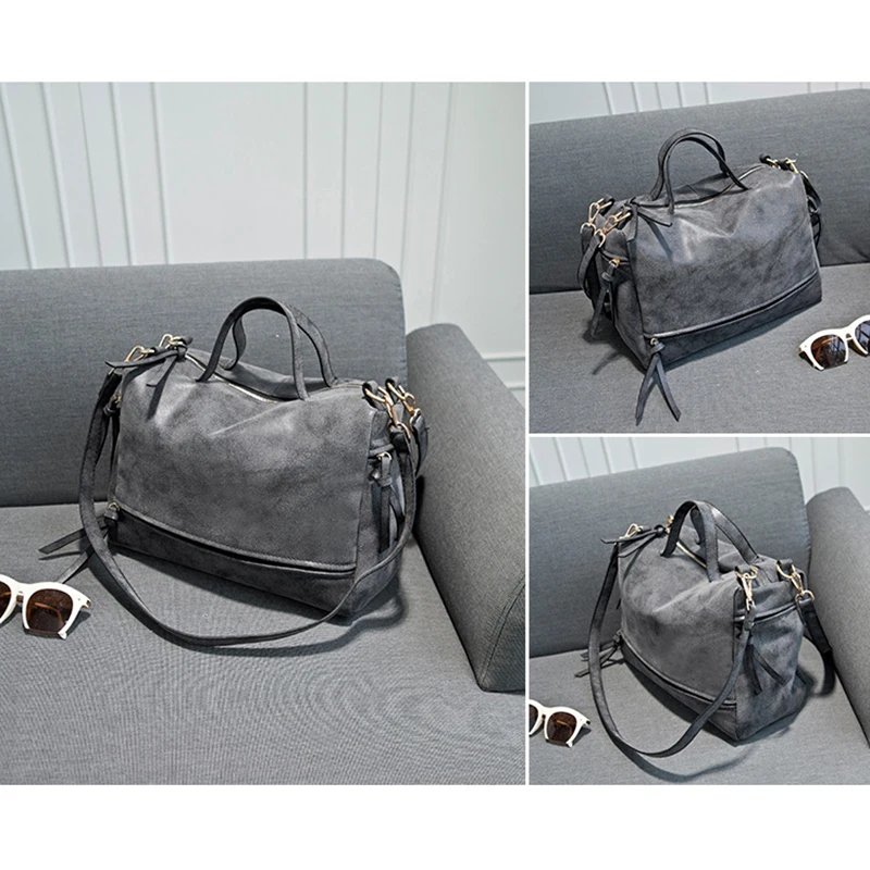 Classic Vintage Women Shoulder Bags Scrub Leather Handbag Luxury Designer Messenger Crossbody Bag Female WBS239 | Багаж и сумки