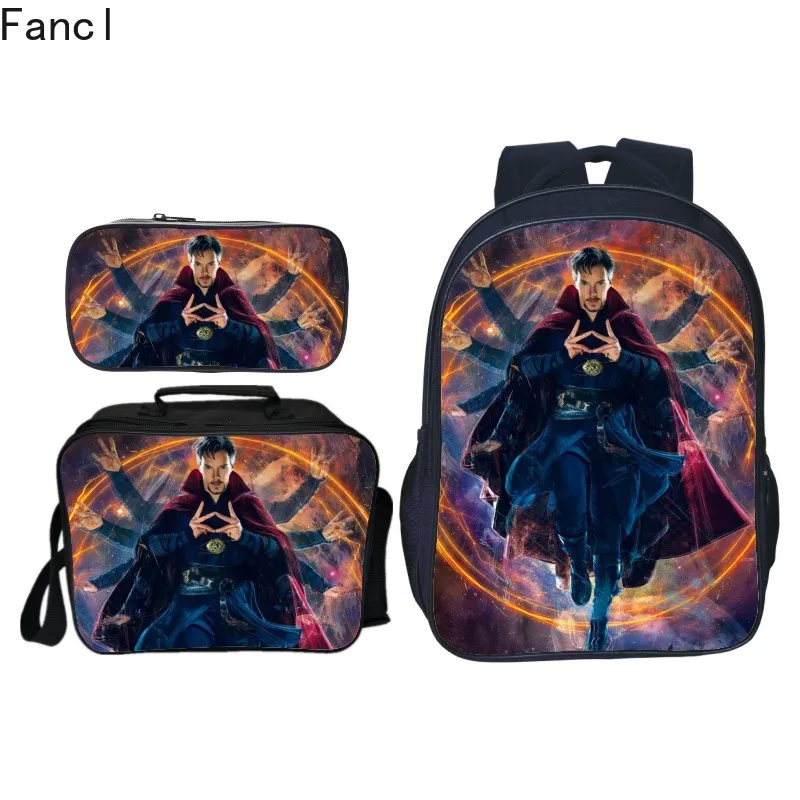 New 3Pcs/Set Hot Sale Printing Cartoon Avengers Kids Baby School Bags Backpack Hero Children Schoolbag for Boy Bookbag |