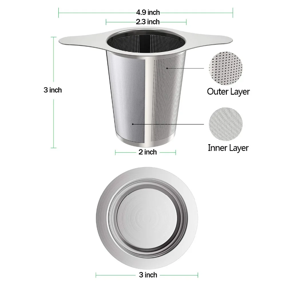 Ситечко для заварки чая и кофе из нержавеющей стали с тонкой сеткой фильтры круче