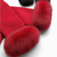 one pair women winter warm hairy cuff real fox fur women clothing accessories natural fur wrist cuffs unisex