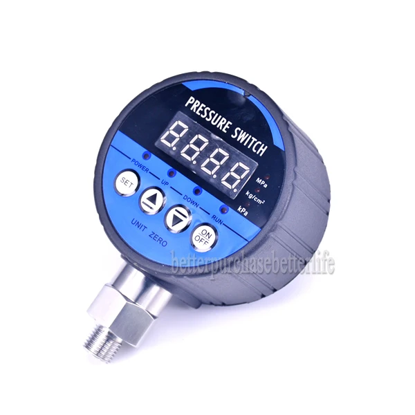 

2A Fuse 0-16bar(232psi) 12VDC NPT1/4 0.5% Air Compressor or Water Pump Intelligent Digital Pressure Switch