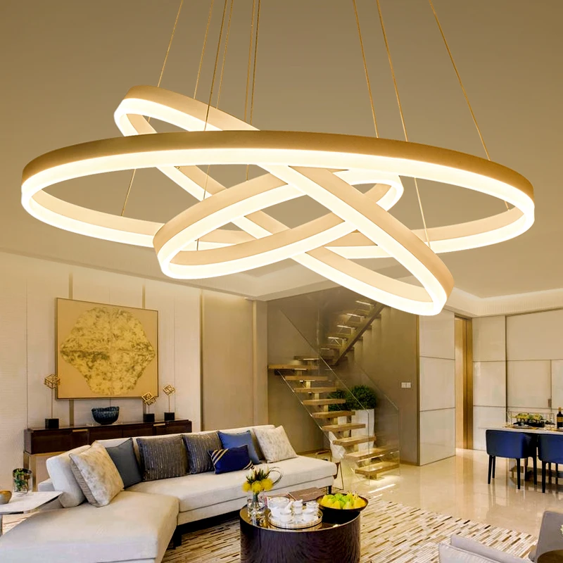 MLZAOSN светодиодный Творческий Круглый Комбинации подвесной светильник кольцо