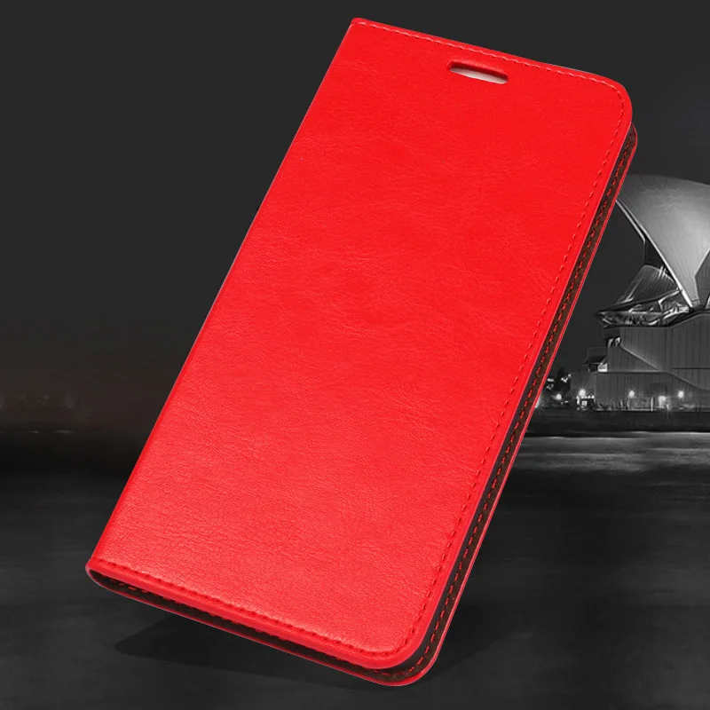 Ipngve кошелек ручной работы флип чехол для Xiaomi Redmi Note 5 Pro футляр из натуральной кожи чехол для телефона для Xiaomi Redmi Note 5 - Цвет: Красный