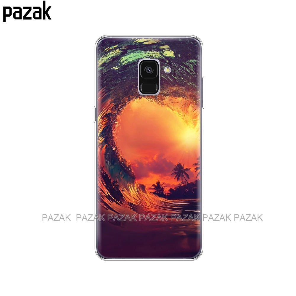 Силиконовый чехол для телефона Samsung Galaxy A6 A8 2018 A3 A310 A5 A510 A7 2016 2017 серфинг закат море |