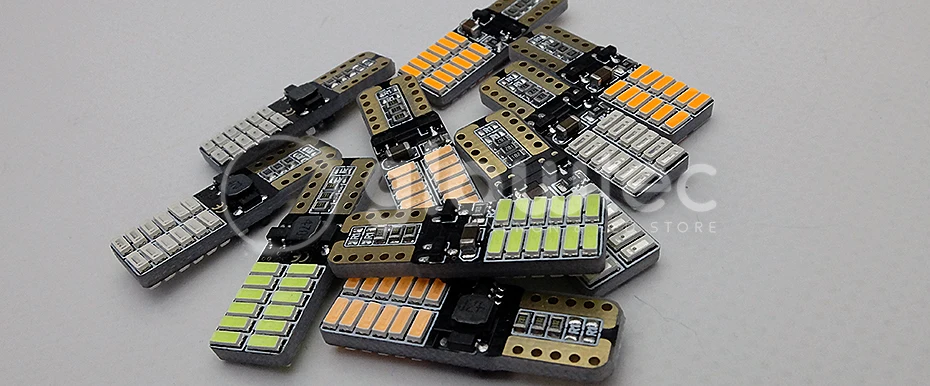 T10 24smd светодиодный светильник лампы автомобилей CANBUS Нет Ошибка 12V 24V супер яркий просвет лампа белый, красный, синий, фиолетовый, orange GLOWTEC