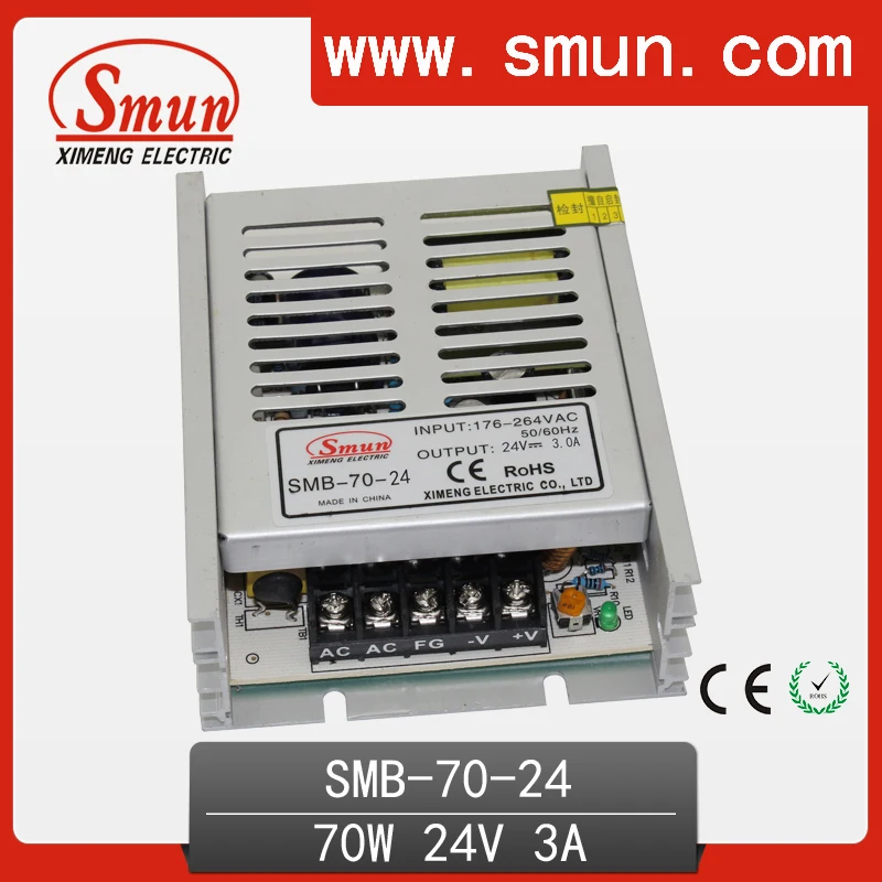 SMUN SMB 70 24 Вт ультратонкий источник питания с одним выходом и переключением режима