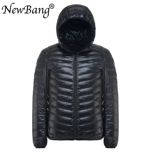 Black NewBang Plus 9XL 8XL 7XL мужской пуховик ультра легкий пуховик Мужская ветровка пуховая Парка мужская зимняя верхняя одежда большого размера - Цвет: Black