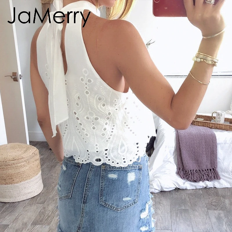 JaMerry/Винтажные Женские топы с воротником-стойкой повседневные уличные летние