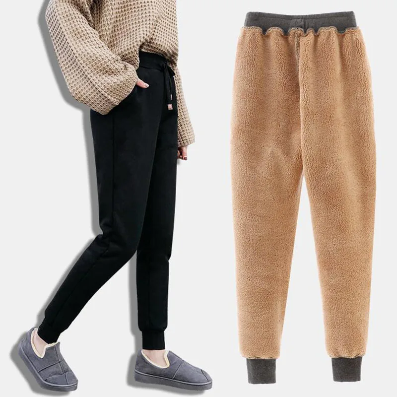 Новинка 2018 корейские зимние Утепленные спортивные брюки с бархатной подкладкой