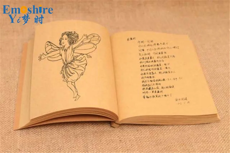 Sketch from Nature Birds and Flower Chinese Painting Vampire's Dairy Movie Vintage Notebook China Retro Notepad Note Book N300