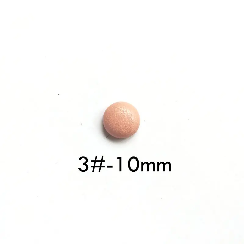 10mm-3 10mm 13mm Faux leather round cloth buckle DIY button jewelry material homemade bean earrings accessories a pack of 10 - Цвет: 10mm-3