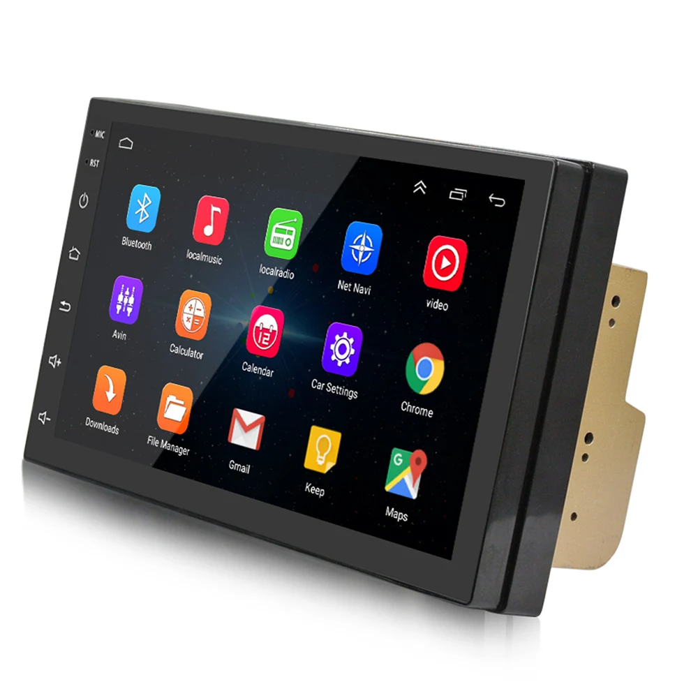 Black Android 7 дюймов Автомобильный плеер Bluetooth 4,0 стерео радио Автомобильный gps навигатор одна машина 1018 - Цвет: Black