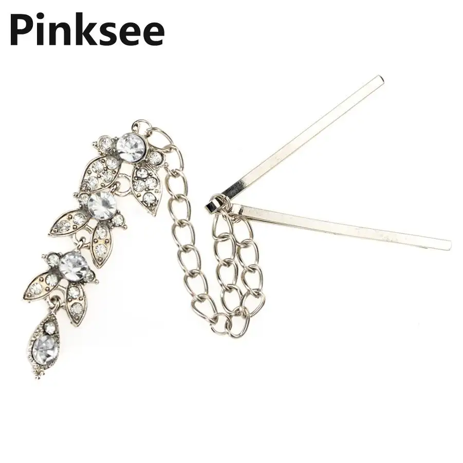 1 шт. Заколка Тикка для волос в стиле бохо женские цветочные хрустальные