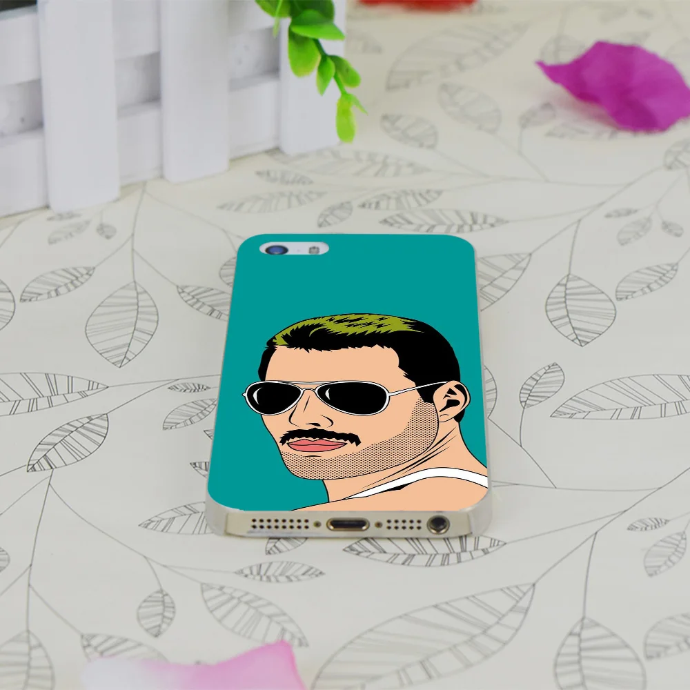 C3860 Freddie Mercury Transparent Hard Thin Case Skin Cover For Apple IPhone 4 4S 4G 5 5G 5S SE 5C 6 6S Plus |