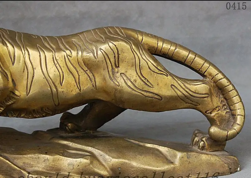 18 &quotкитайские изгнание злых духов Зодиак из латуни тигр на каменной