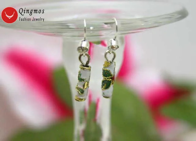 Женские Разноцветные серьги кольца Qingmos оптом 10 пар w108|Серьги-подвески| |