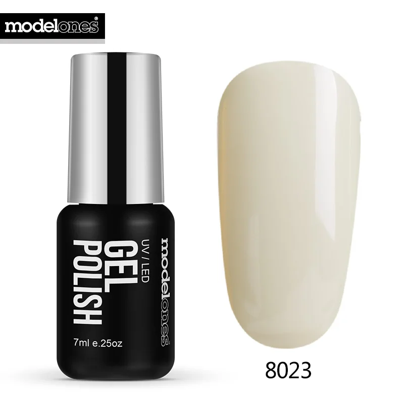 8023 Modelones новейший 7 мл французский маникюрный гель для ногтей, УФ-лак, светодиодный, впитывающий, телесный цвет, серия, УФ-Гель-лак, горячая Распродажа, цветной лак для ногтей - Цвет: 8023