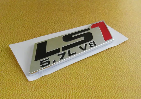 Авто автомобиль хром красный LS1 5.7L V8 эмблема двигателя стикер значок|Наклейки на