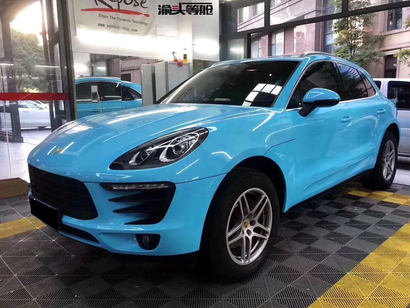 Блестящая синяя глянцевая виниловая пленка автомобильная наклейка автомобиль
