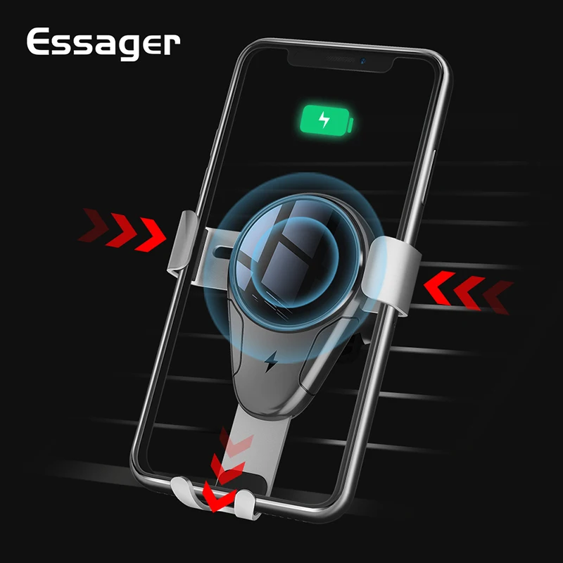 Essager Qi Беспроводное зарядное устройство для автомобиля Беспроводная зарядка