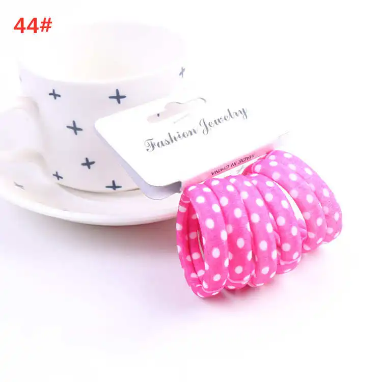 style 44 6 шт./комплект, милые эластичные резинки для волос для девочек, трикотажные резинки для волос, резинка для волос, резинки для волос - Цвет: style 44