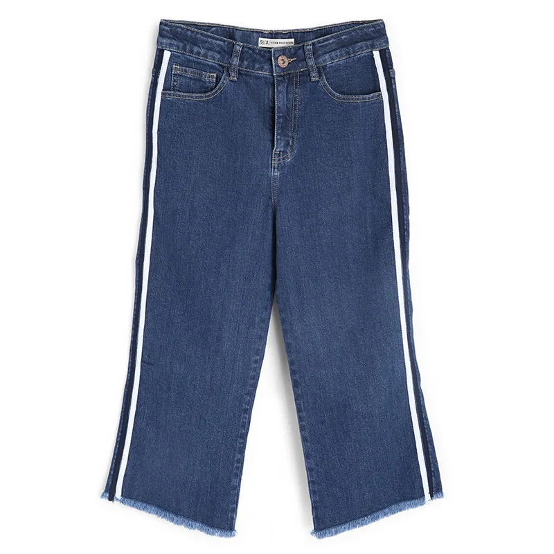 LEIJIJEANS Новое поступление весенние размера плюс в полоску по бокам с кисточками