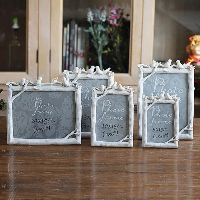 Retro Decoration Crafts Photo Frame Creative Resin Bird And Tree Picture Vintage Wedding Home Decor Ornaments | Дом и сад