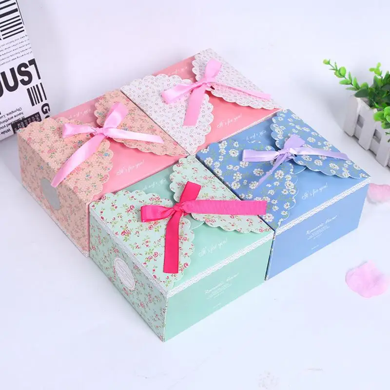 

10 шт./лот, квадратная коробка с цветочным рисунком, свадебные вечерние коробки для конфет, подарочная упаковка, коробка для шоколада, свадеб...