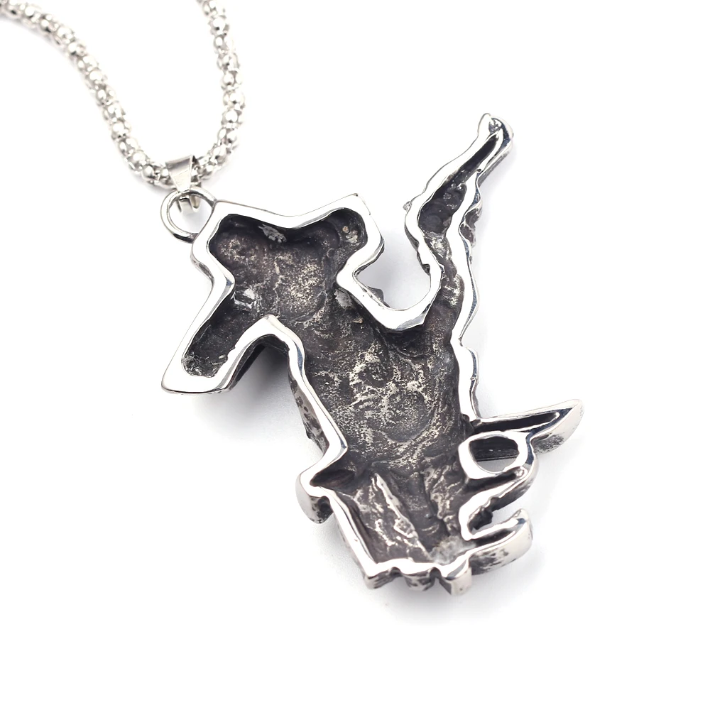 Бандиты кочевники MC панк кулон с разбойником ожерелья пистолетом и ножом амулеты